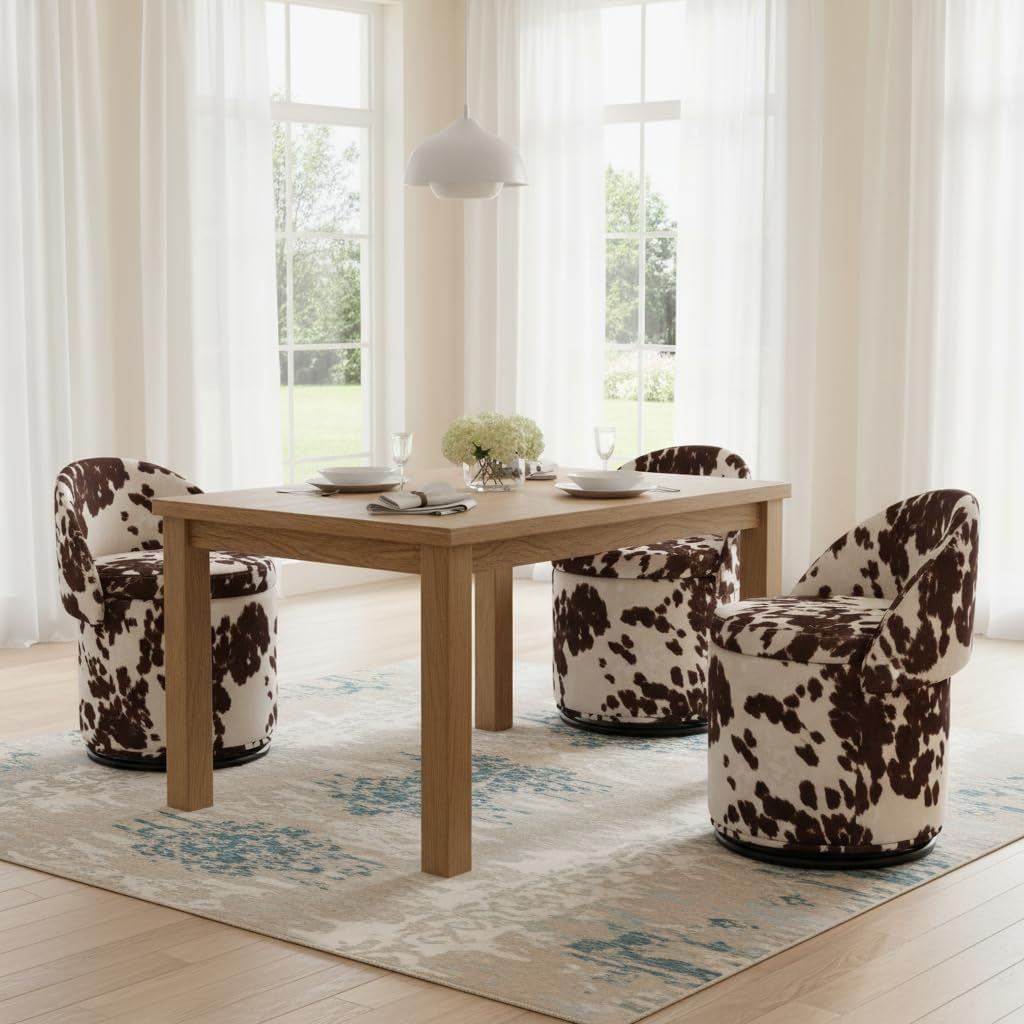 Rotating Brown Storage Ottoman With Hidden Compartment