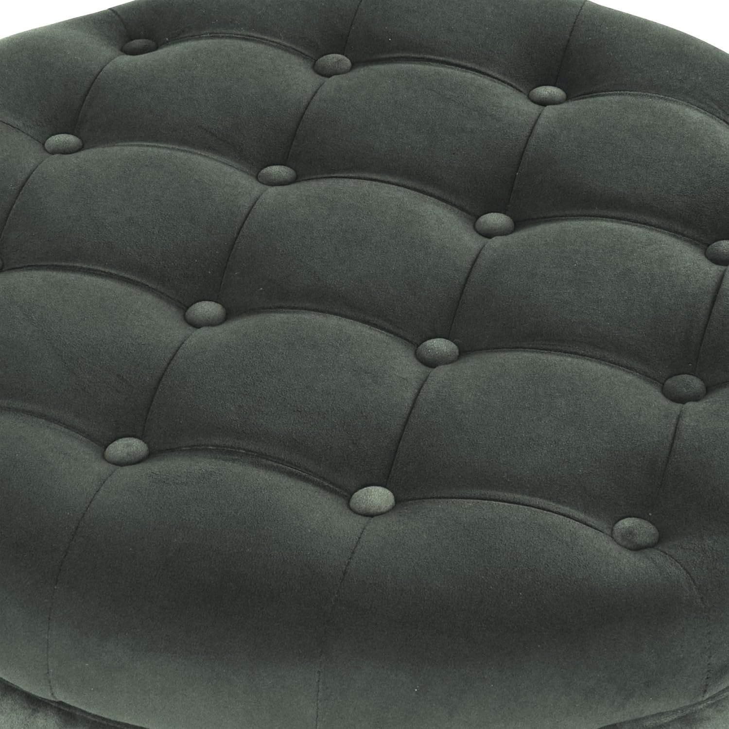 Handcrafted Loden Green Velvet Storage Ottoman 28In