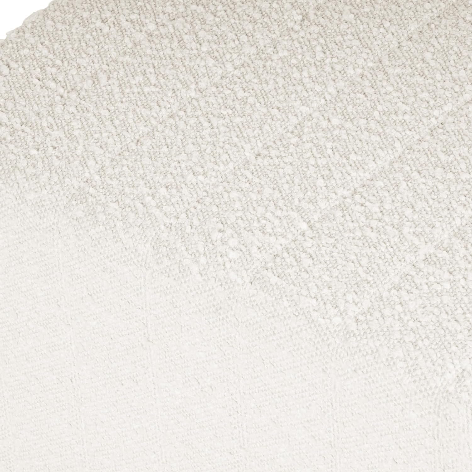 Cream Soft Boucle Upholstered Ottoman Footrest 18 Inches
