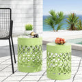 Outdoor Metal Set of 2 End Tables