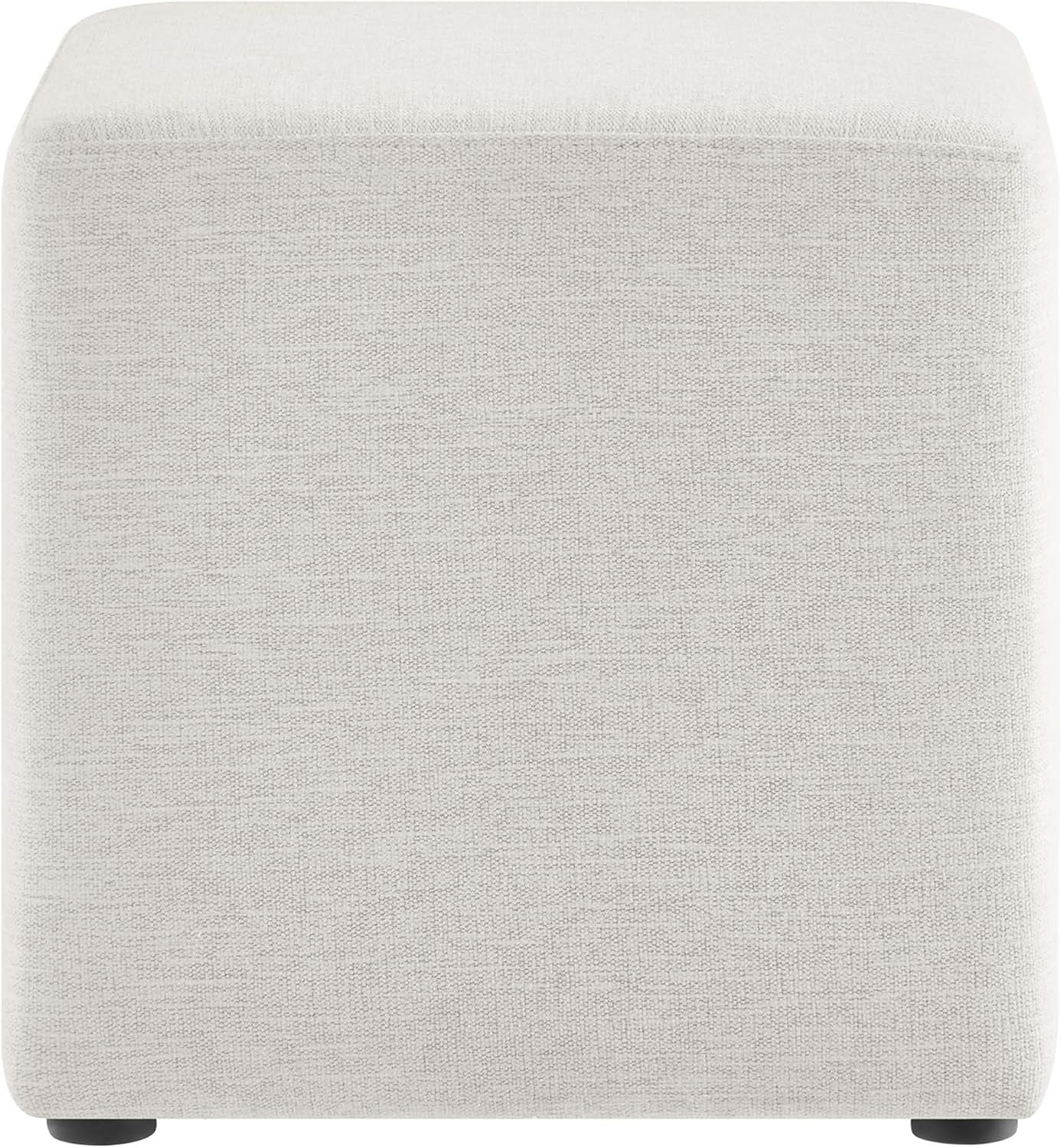 Callum 17 Inch Ivory Square Hand crafted Textured Woven Ottoman