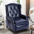 Wingback Recliner Chair With Massage Function PU Leather