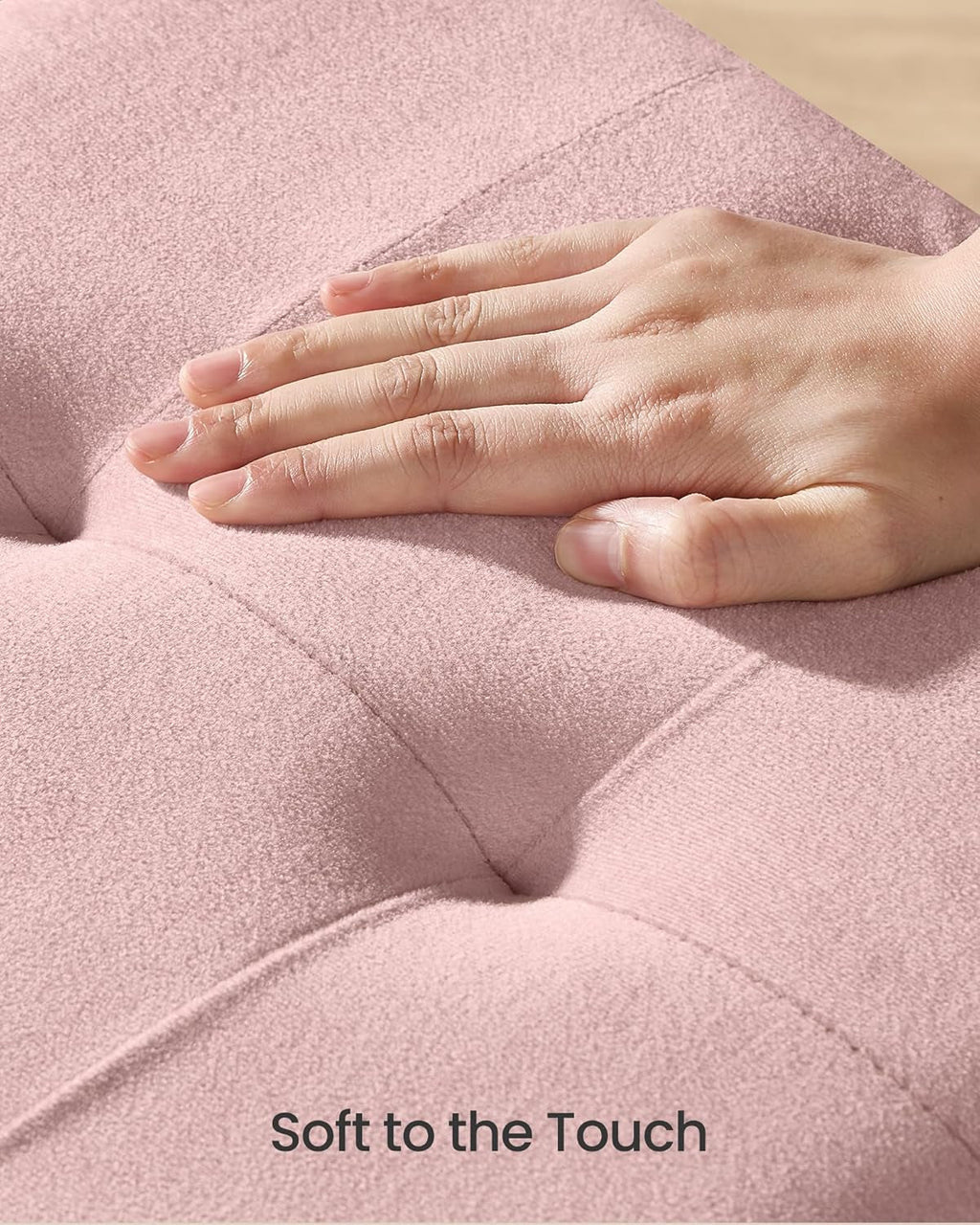 Jelly Pink Velvet Storage Ottoman Bench 15x30 Inches