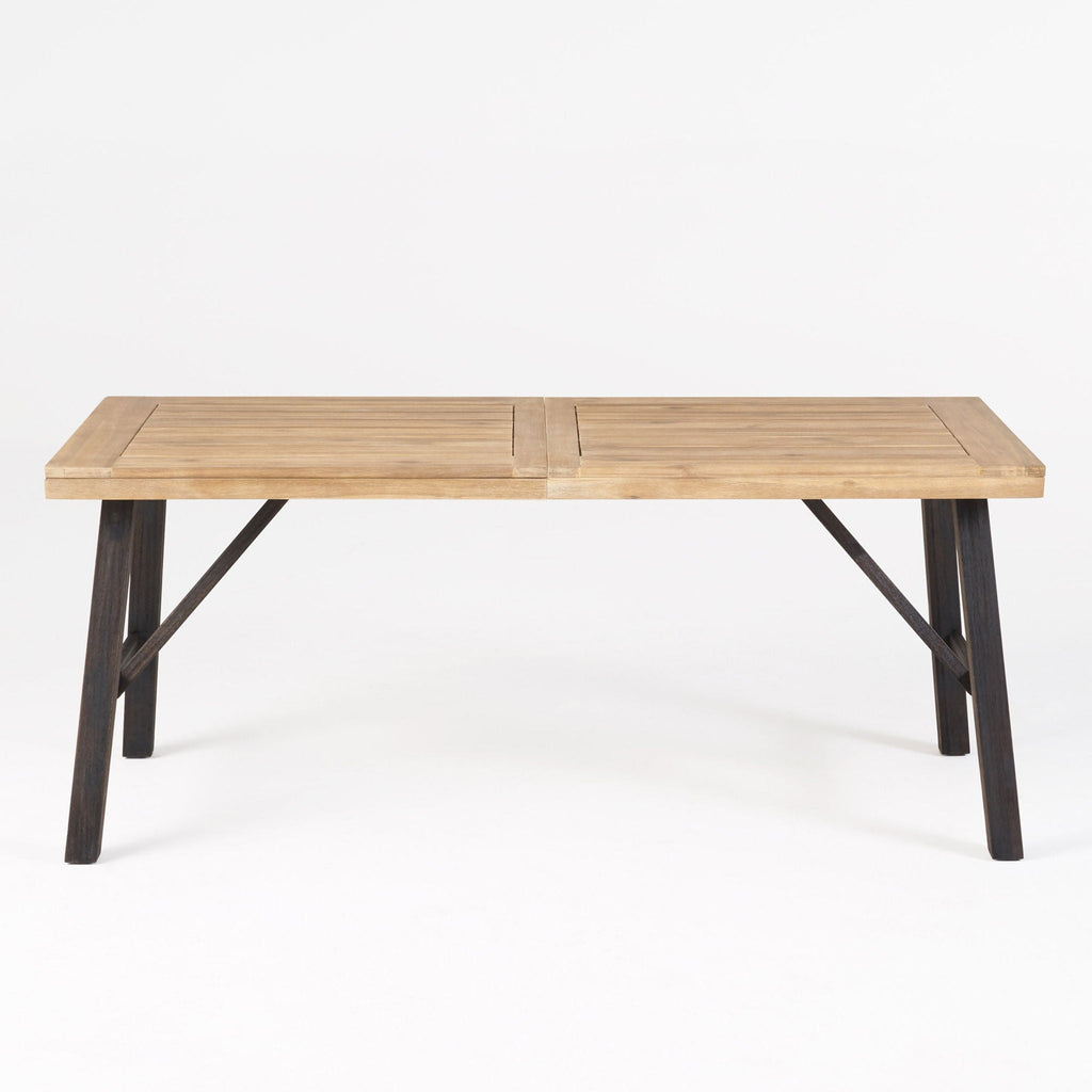 Outdoor Dining Set With 2 Benches And 1 Dining Table - Light Brown