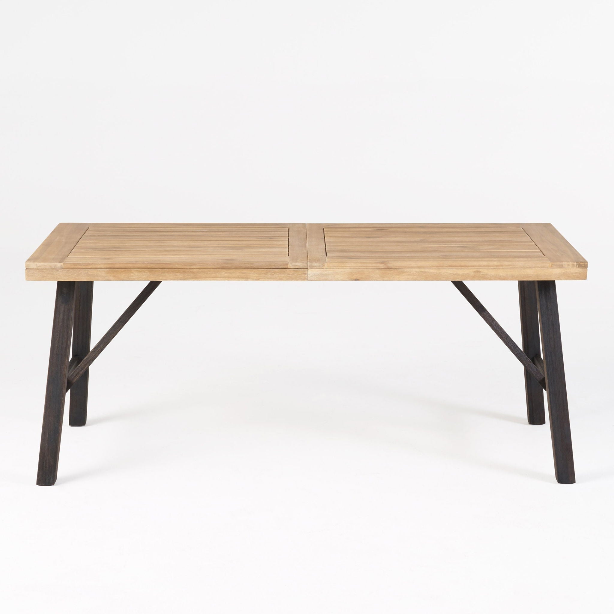 Outdoor Dining Set With 2 Benches And 1 Dining Table - Light Brown