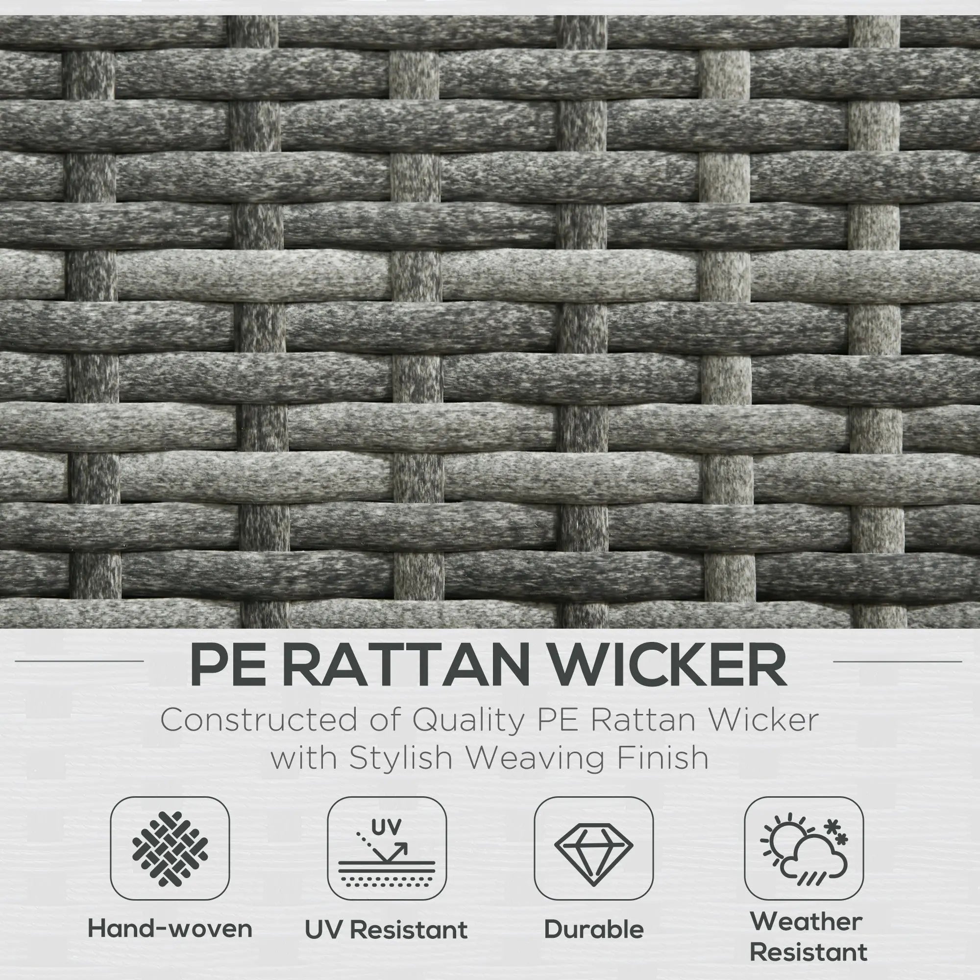 2 Piece Rattan Outdoor Patio Couch Set