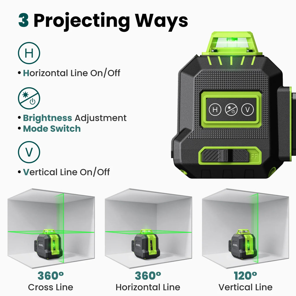 xCool Brillaser 360° Self-Leveling Laser Level
