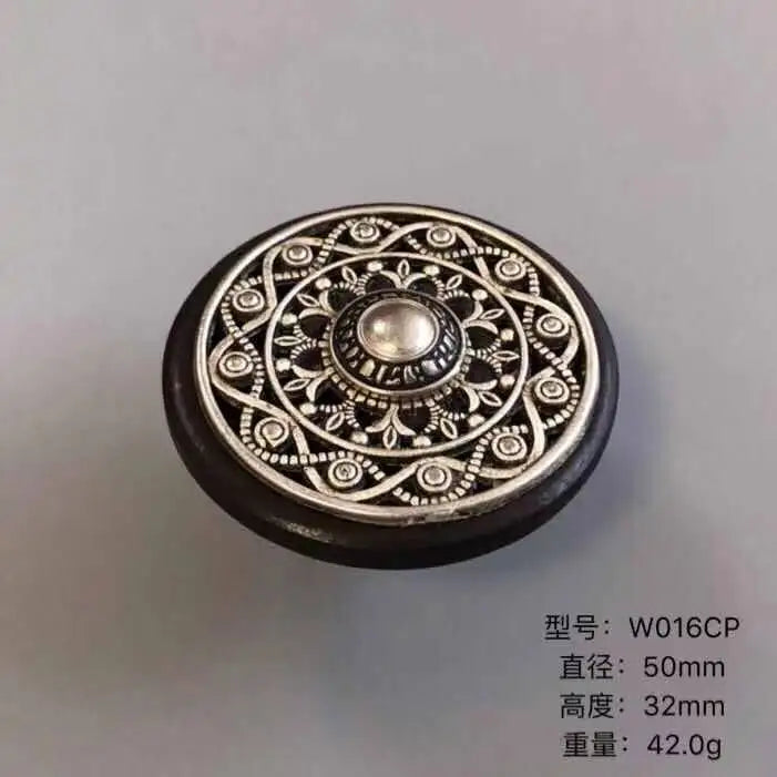 Handmade Wood and Alloy Cabinet Handles – Artistic Drawer and Furniture Knobs for Home Decor