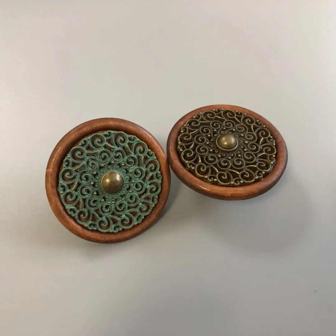 Handmade Wood and Alloy Cabinet Handles – Artistic Drawer and Furniture Knobs for Home Decor