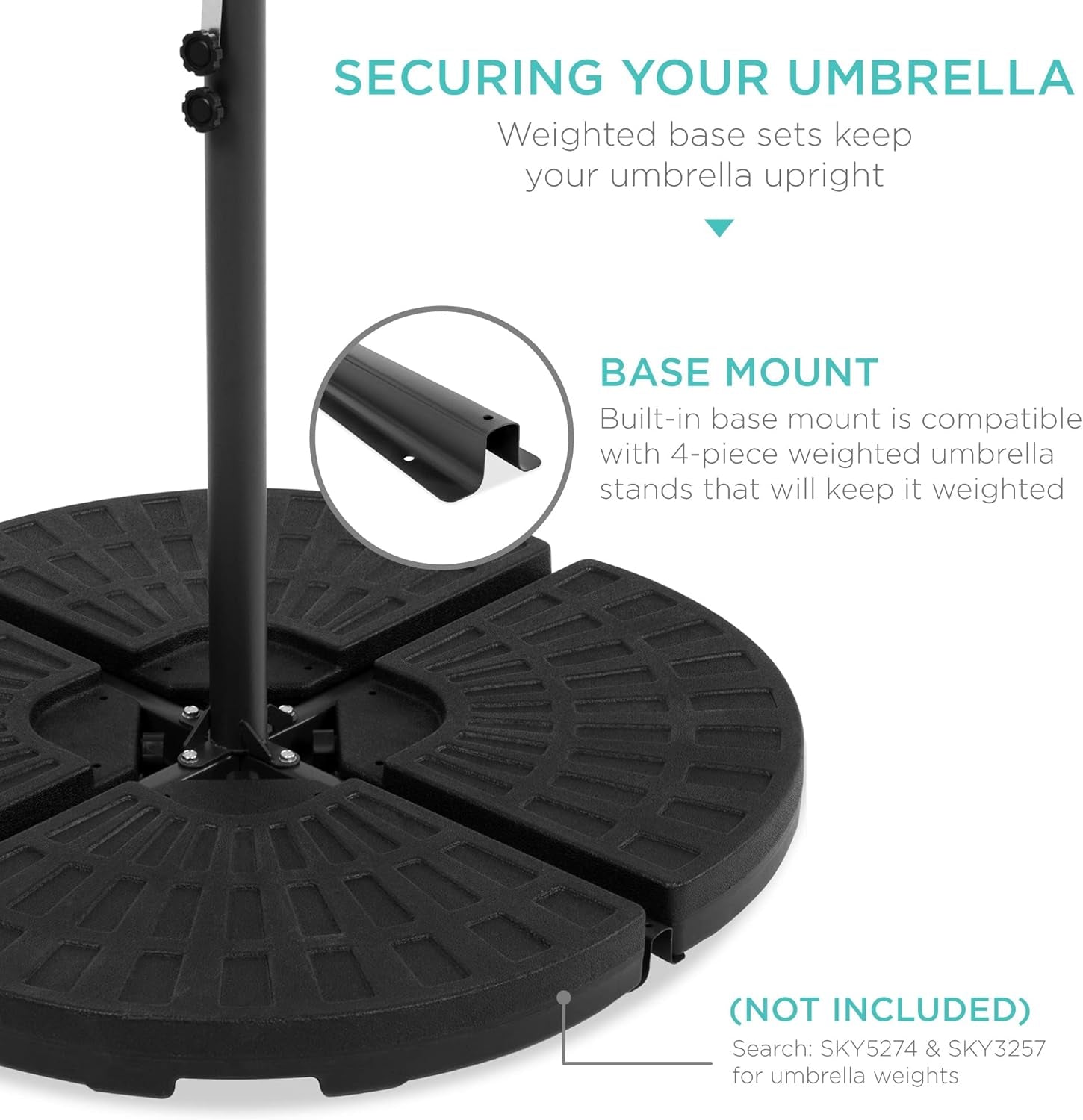 10 Foot Solar LED Offset Patio Umbrella With Easy Tilt Adjustment In Tan For Backyard Use