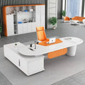 Gauss · White L-Shaped Executive Desk