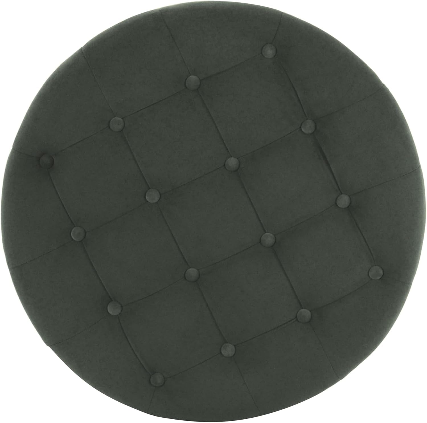 Handcrafted Loden Green Velvet Storage Ottoman 28In