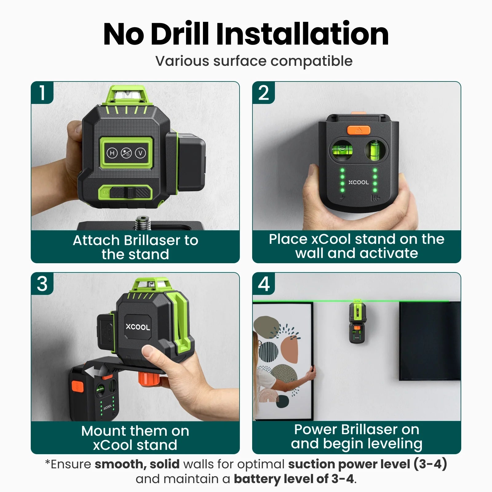 xCool Brillaser 360° Self-Leveling Laser Level