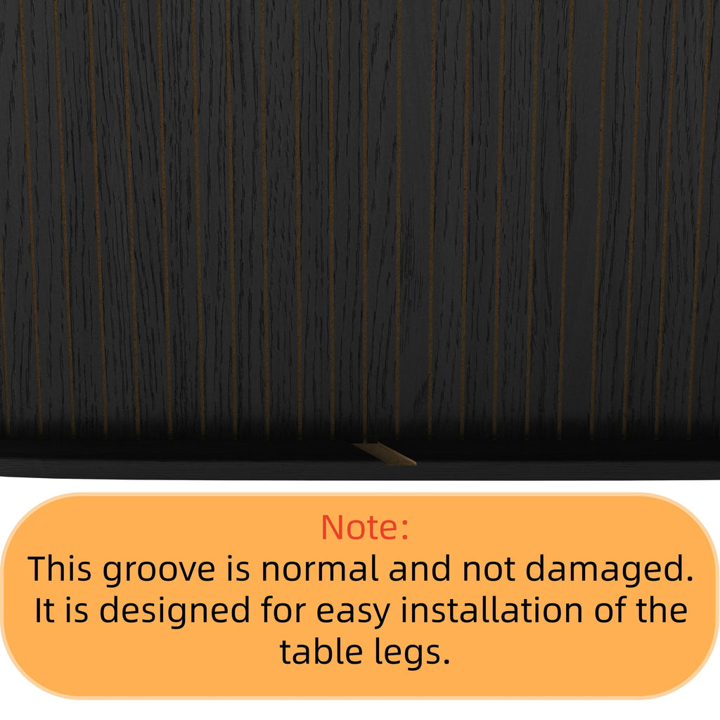 55.11'-70.86' Extendable Dining Table with Striped Legs