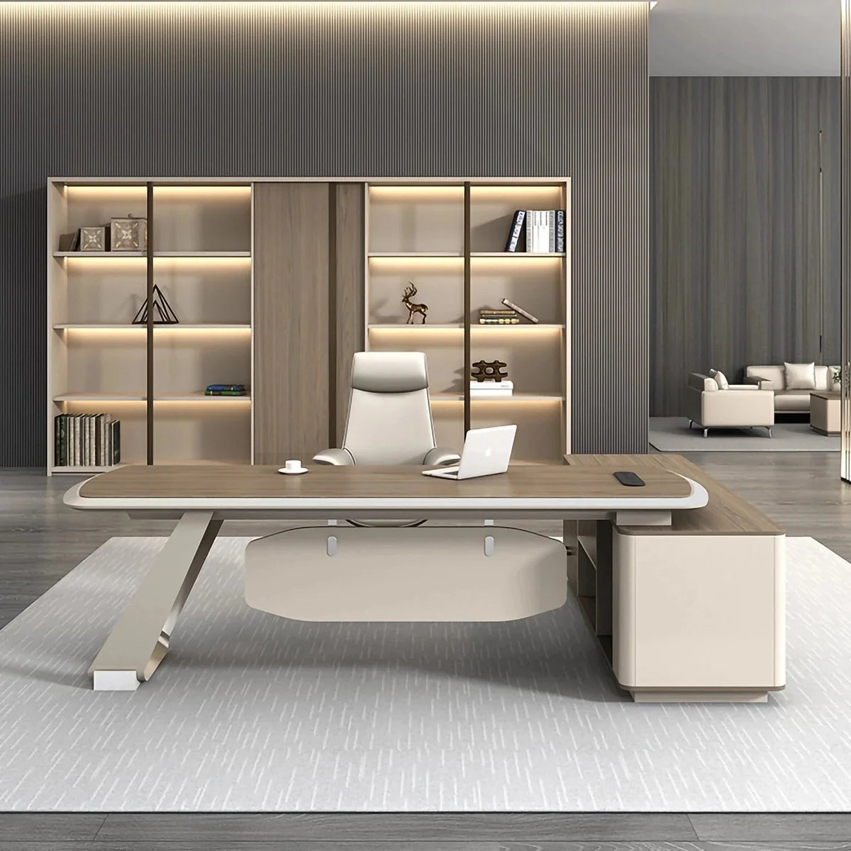 Tiller · Modern Executive L-Shaped Desk