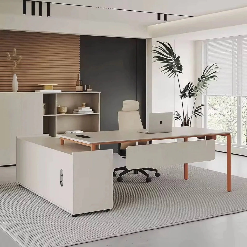 Selby · White L-Shaped Desk
