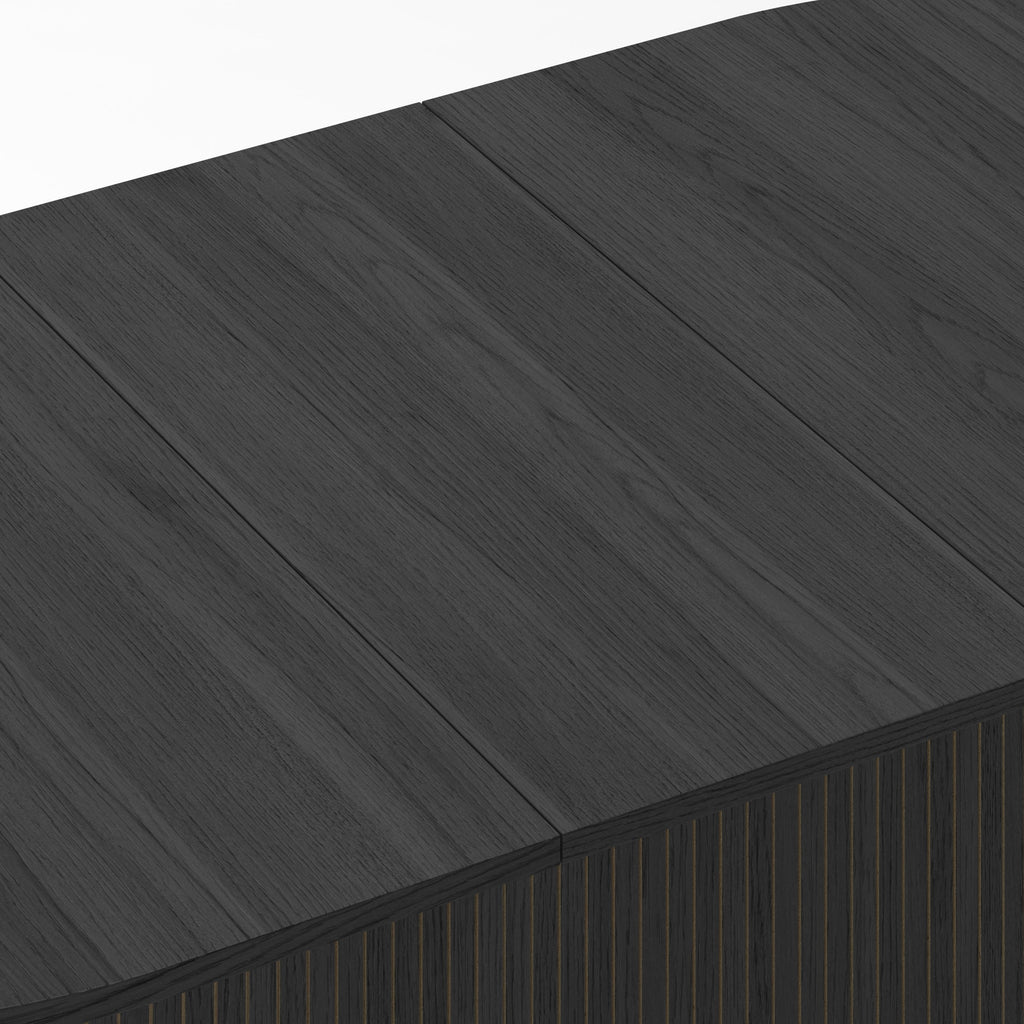 55.11'-70.86' Extendable Dining Table with Striped Legs