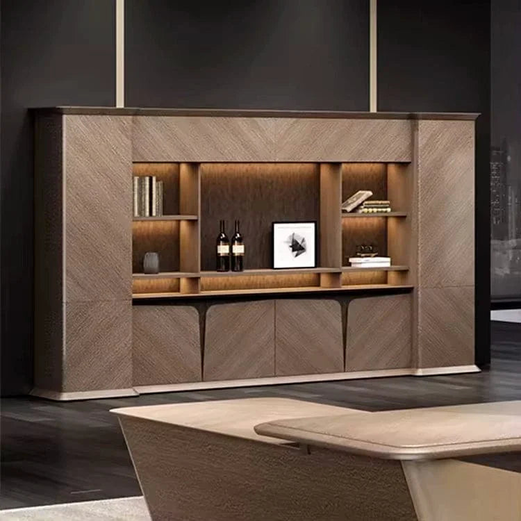 Brandy · Office Shelves w/ Integrated Lighting & Storage