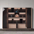 Sonum · Office Shelving Wall Unit w/ Integrated Lighting & Storage Cabinets