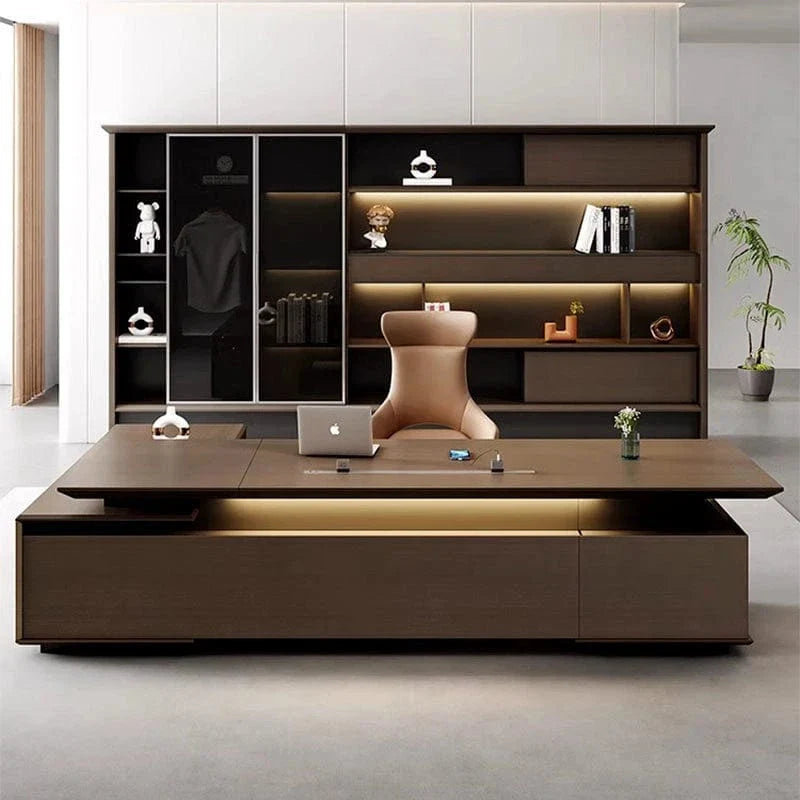 Altus · Office Library Wall Shelves w/ Integrated Lighting