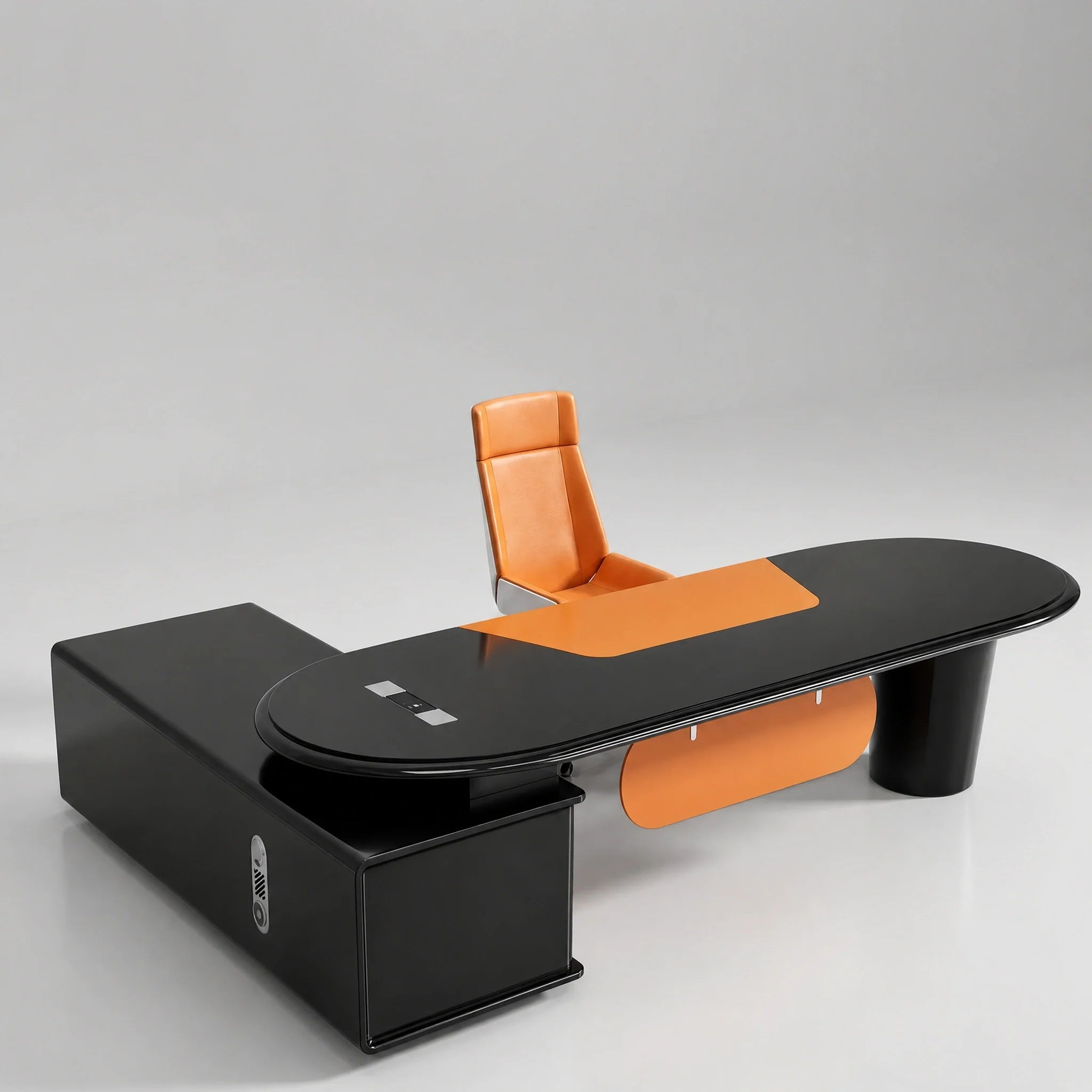 Gauss · White L-Shaped Executive Desk
