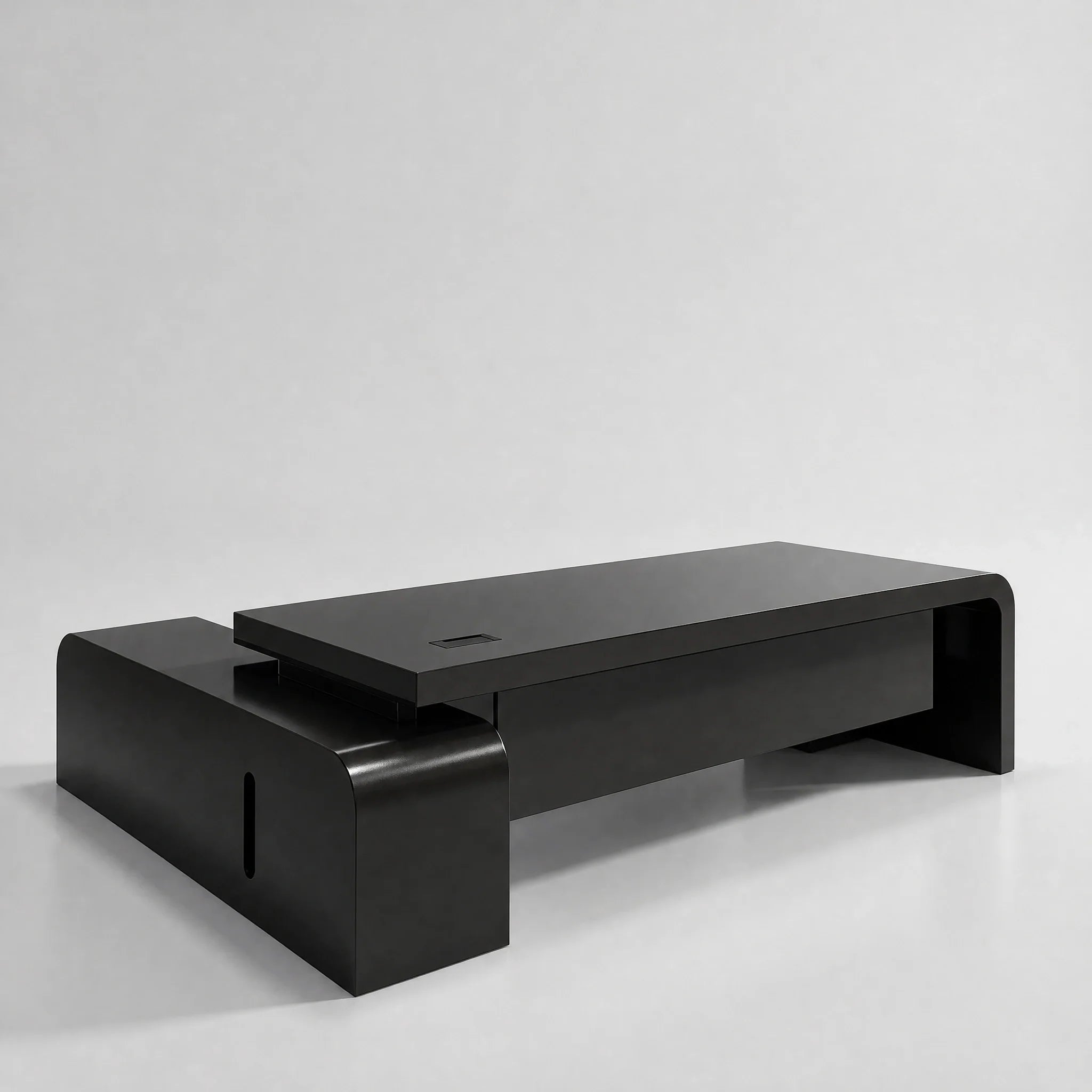 Halcyon · White L-Shaped Executive Desk