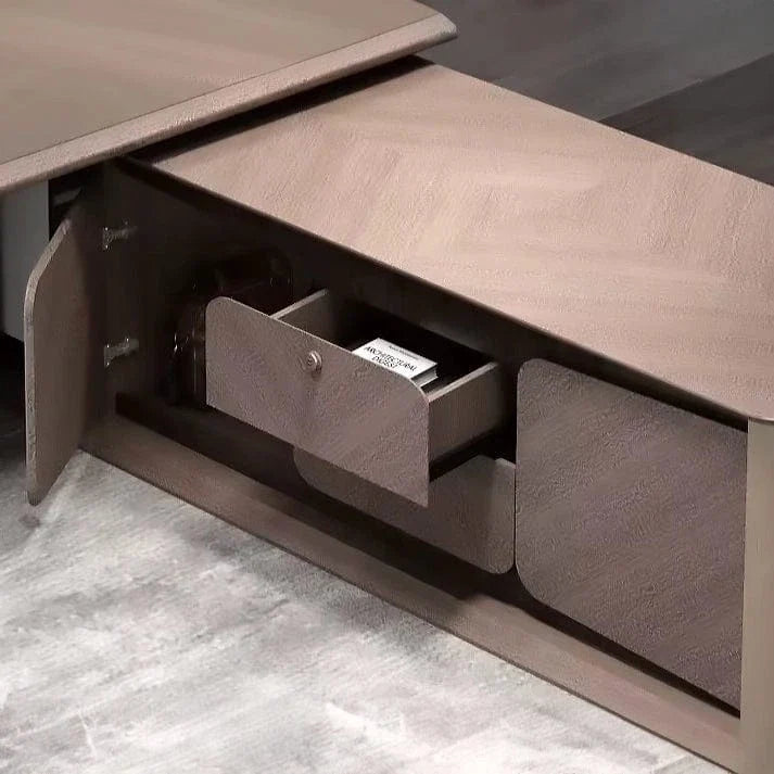 Cognac · Executive Desk w/ Mobile Storage
