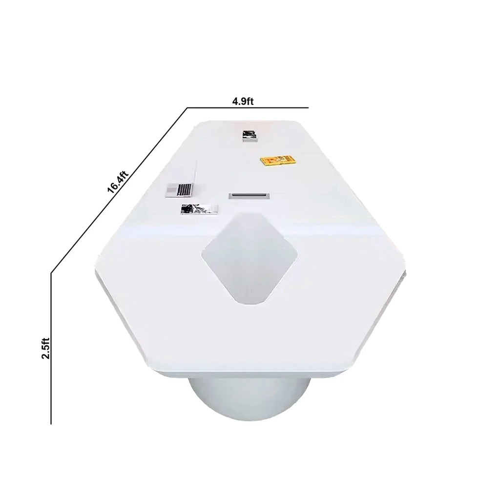 Vertix · White Conference Room Table, Tapered Hexagon