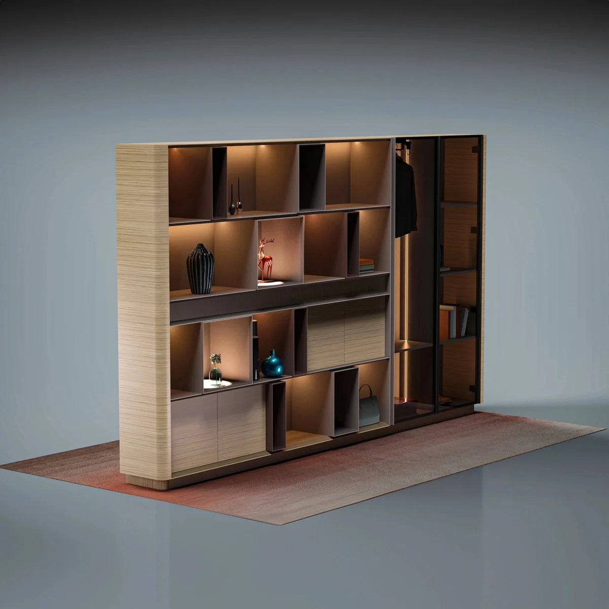 Sonnet · Office Shelves w/ Integrated Lighting