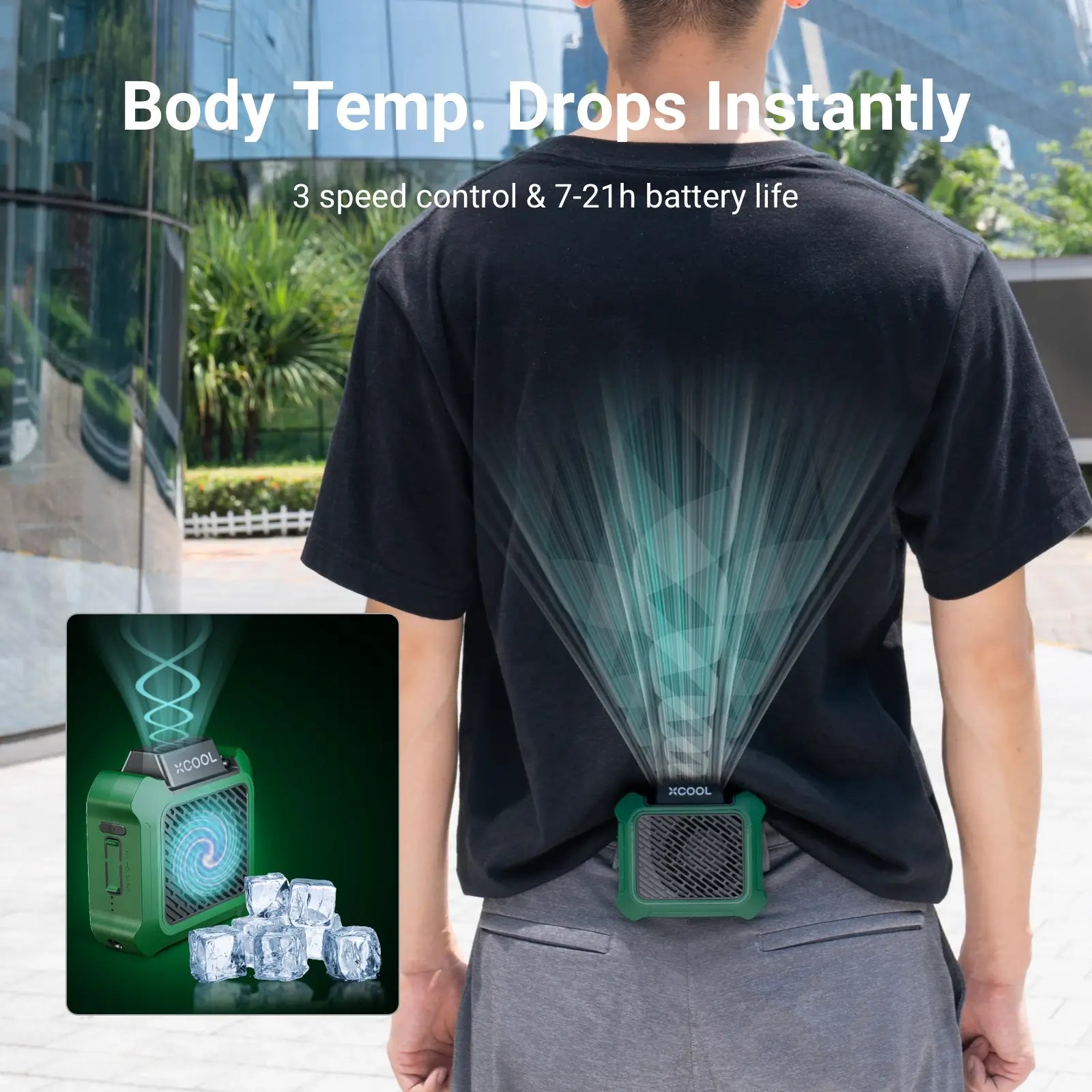Multifunction Portable Rechargeable Waist & Neck Fan