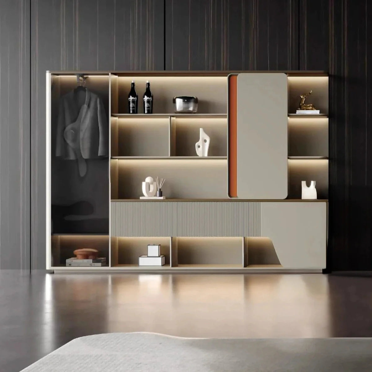 Harbord · Modern Office Shelves w/ Lighting, Storage