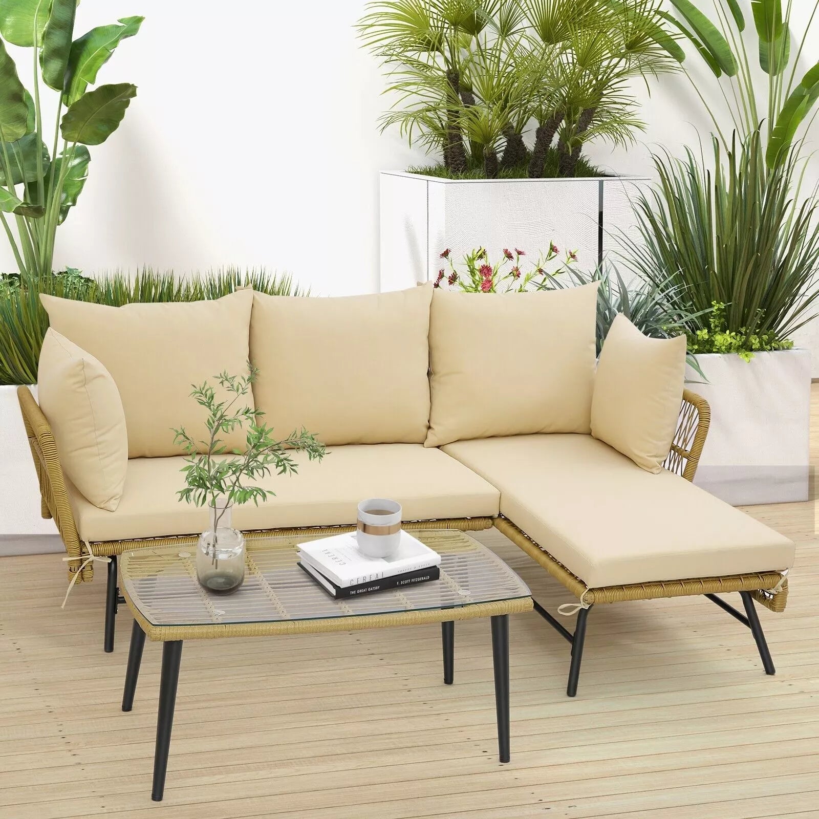Astrid Outdoor Garden Corner Couch Set