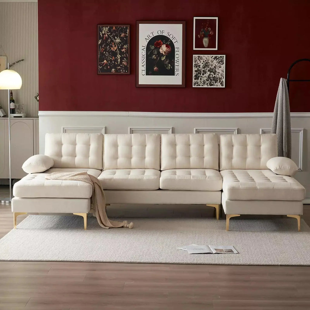 Contemporary U Shaped Sectional Couch